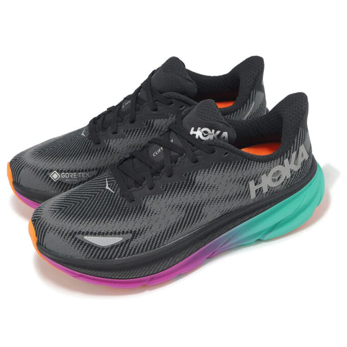 Clifton 9 Gore-Tex ‘Siyah Elektrik Aqua’