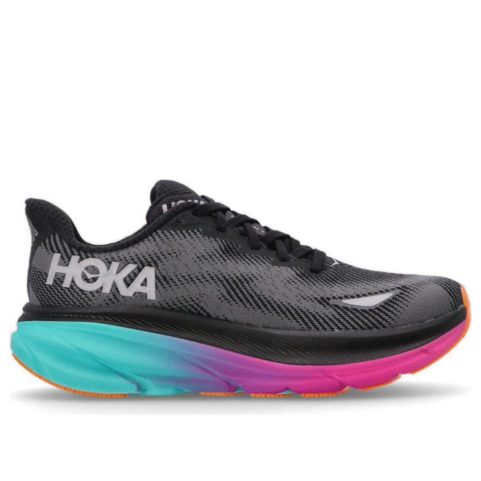 (WMNS) Clifton 9 Gore-Tex ‘Siyah Elektrik Aqua’