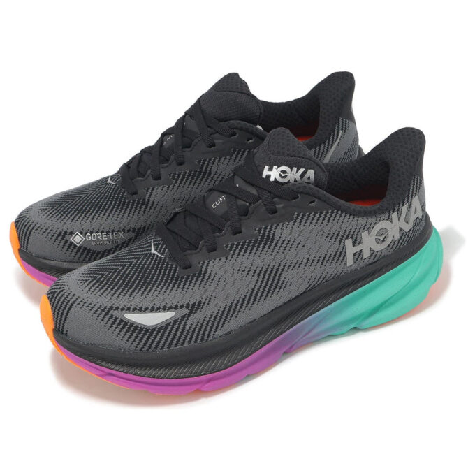 (WMNS) Clifton 9 Gore-Tex ‘Siyah Elektrik Aqua’